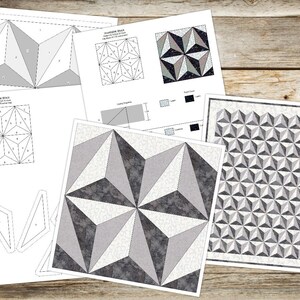 Digital PDF Quilt Block Pattern|3d Illusion Quilt Block Pattern|optical ...