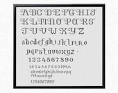 Cross Stitch Alphabet Pattern|Fancy Cursive|Modern xstitch font chart|Hand lettering cross stitch letters|PDF|Cross stitch letters pattern