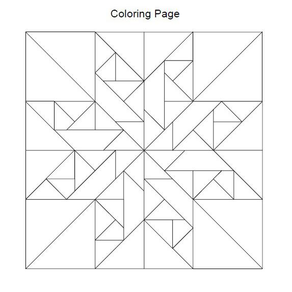 Foundation Paper Piecing (FPP) Templates, Circling Swallows Quilt Block ...