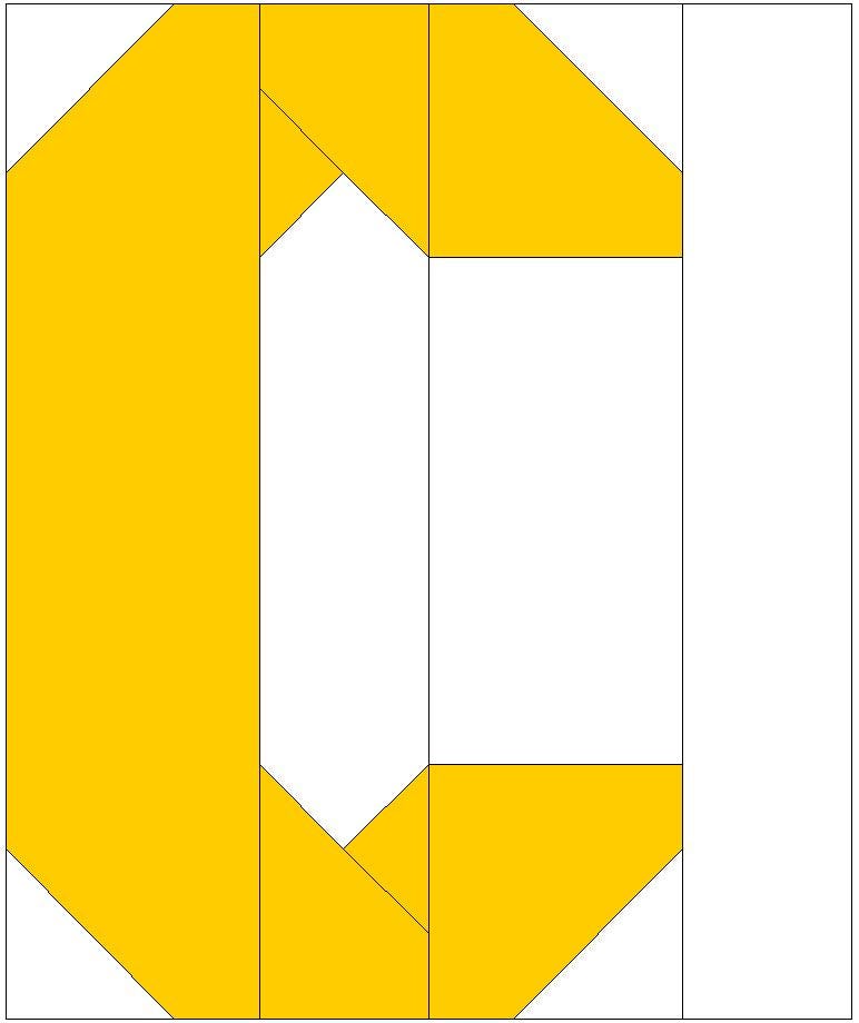 Foundation Paper Piecing (FPP) Templates, Alphabet Quilt Block Pattern ...