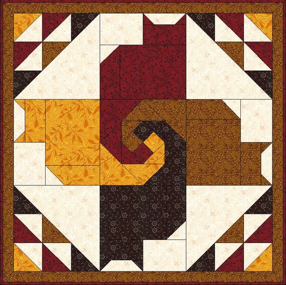 Quilting Digital PDF Quilt Block PatternInterlocking Chain Quilt Block