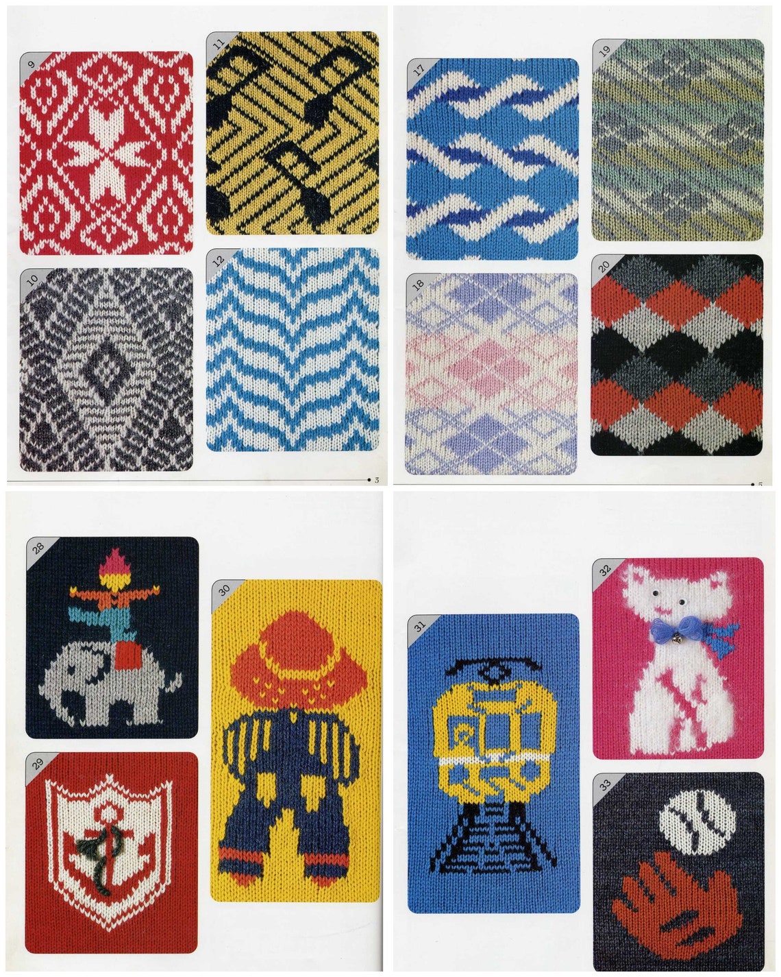 152 24stitch Punchcard Patterns Vintage Bulky Stitch Patterns Etsy