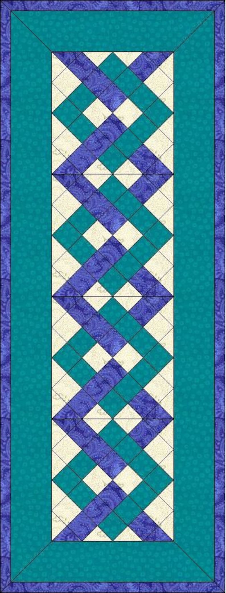 Digital PDF Quilt Block Patterninterlocking Chain Quilt Block Etsy