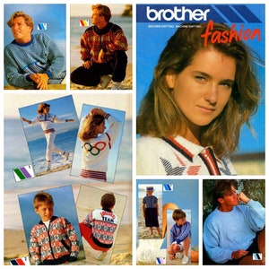 May include: A collage of images featuring people wearing various knitted sweaters and jackets. The images are arranged in a grid pattern and feature a variety of colours and designs. The text "brother fashion" is visible in the top right corner of the image.