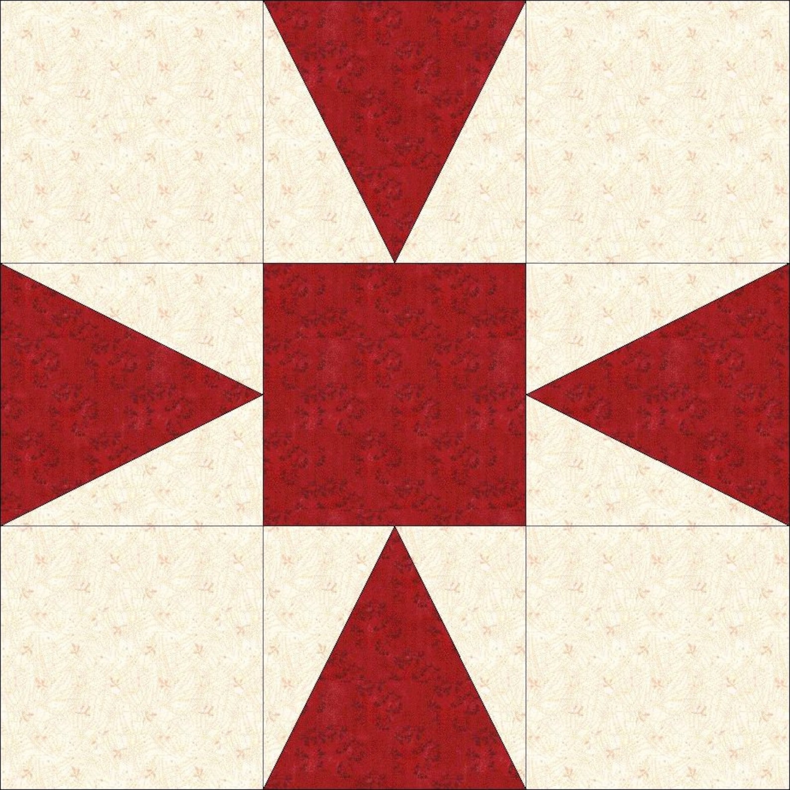 Digital PDF|54-40 or Fight Quilt Block Pattern Two Color|modern ...