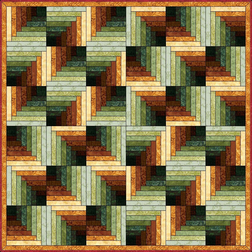 Digital PDF Quilt Block Pattern|log Cabin Chevron Quilt Pattern|modern ...