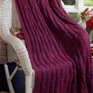 Alluring Afghan,KNITTING PATTERN,Over the Rooftops, Blanket,Throw, Afghan,Knit, Gift,Wedding,Baby,Quick ,Easy, Instant Download, PDF