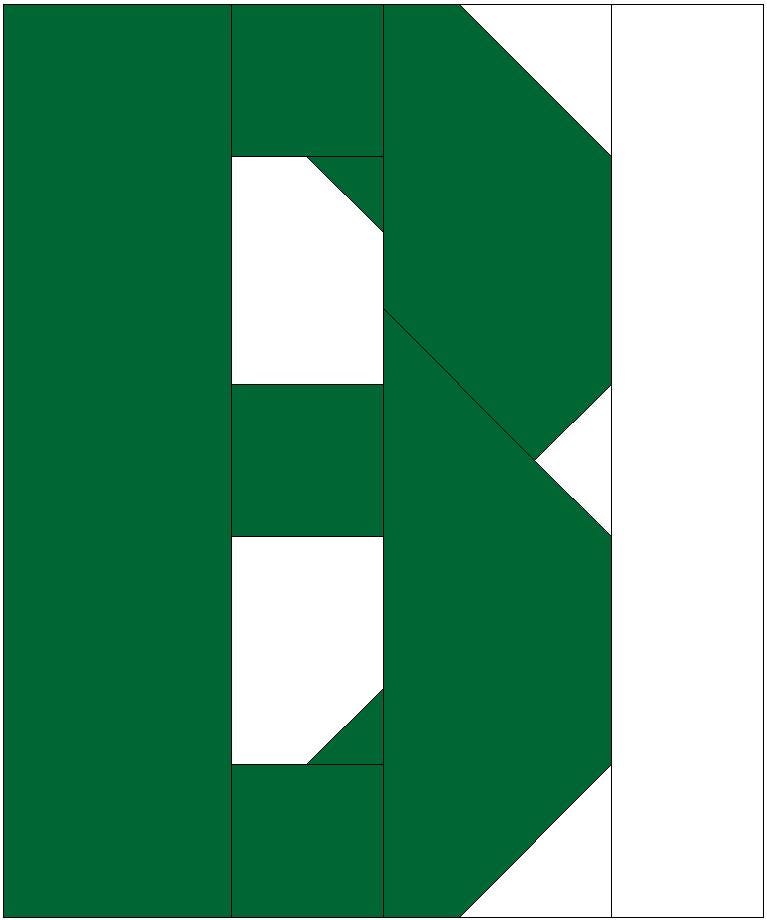 Foundation Paper Piecing (FPP) Templates, Alphabet Quilt Block Pattern ...