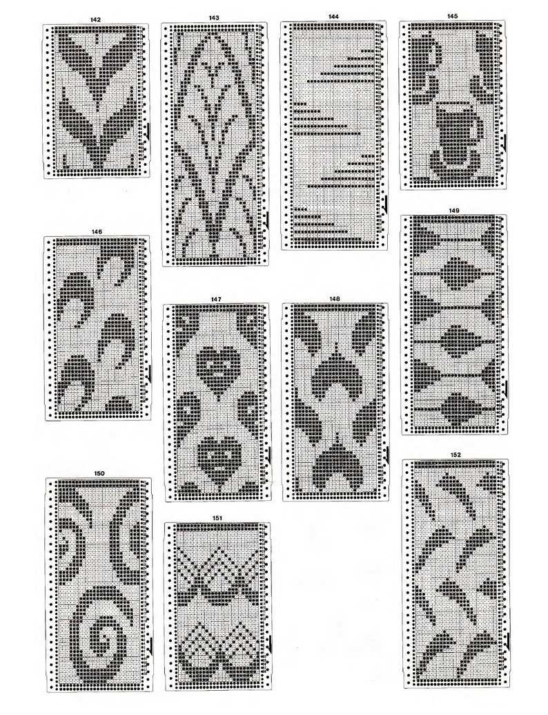 Vintage 192 24stitch Punchcard Patterns for Brother Garter Etsy