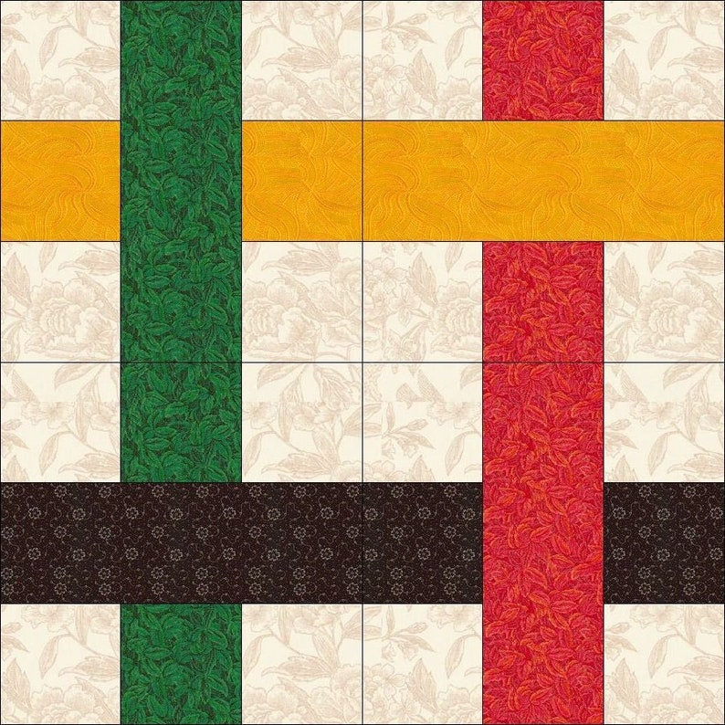 Digital PDF Quilt Block Patternbasket Weave Quilt Block Etsy