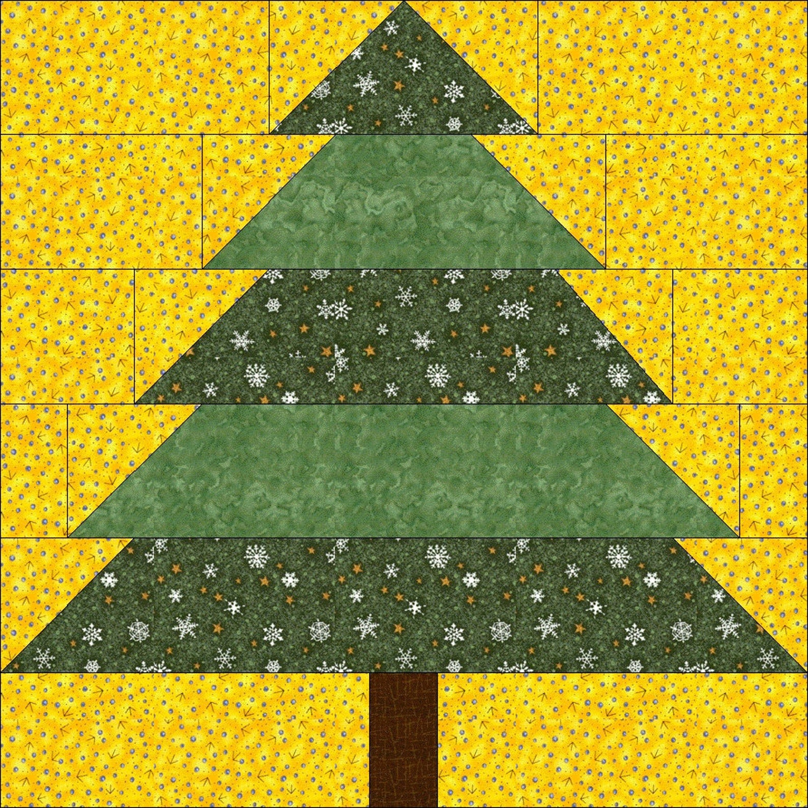 Digital PDF Quilt Patternchristmas Treemodern | Etsy