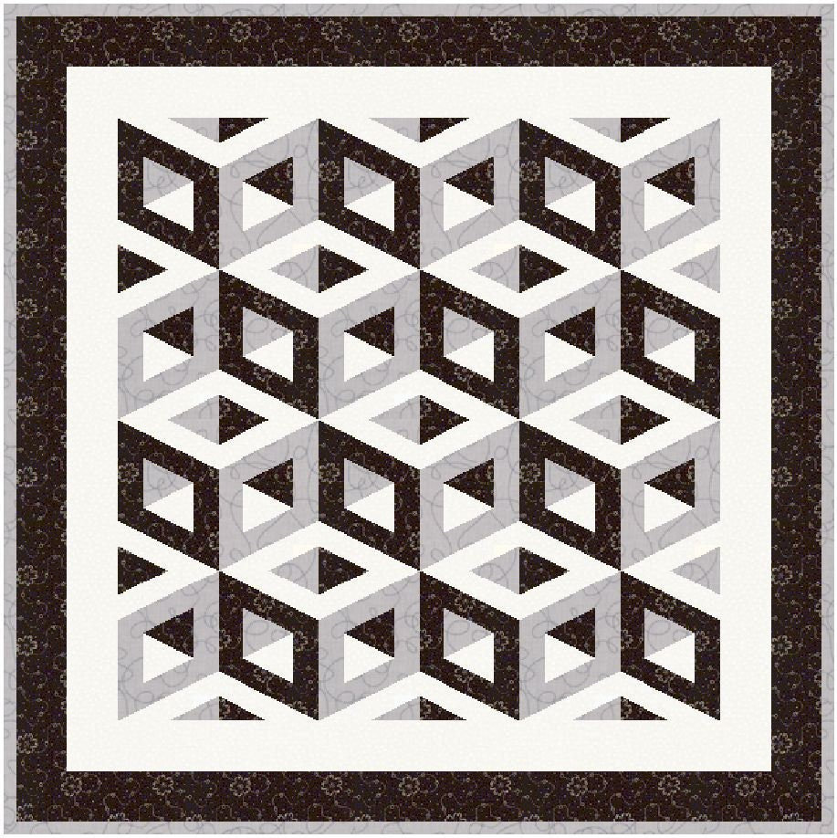 Digital PDF Quilt Block Pattern3d Illusion Quilt Block - Etsy