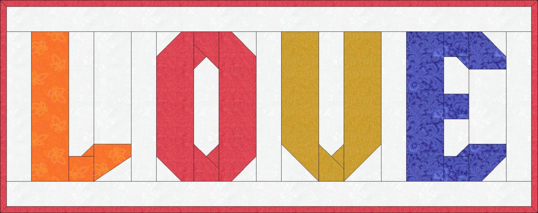 Foundation Paper Piecing (FPP) Templates, Alphabet Quilt Block Pattern ...