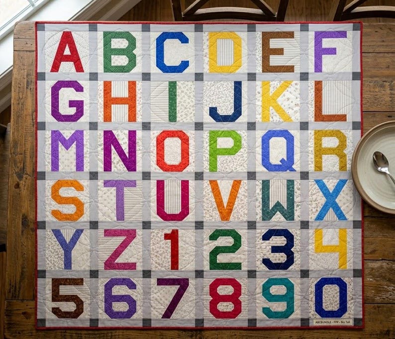 Foundation Paper Piecing FPP Templates, Alphabet 3 Quilt Block Pattern ...