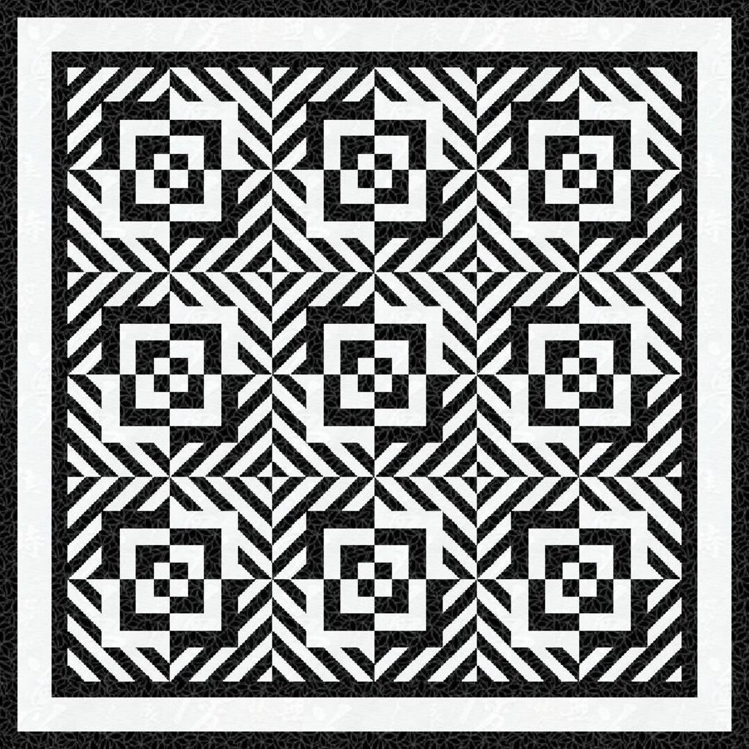 Digital PDF Quilt Block Pattern|optical Illusion Block Pattern (5 ...