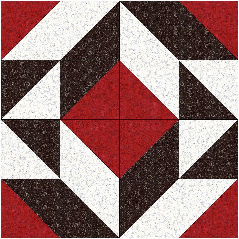 Quilt Pattern Simulating Blocks Digital PDF Quilt Block Pattern|3d Design Quilt Block Pattern (4)|3D ...