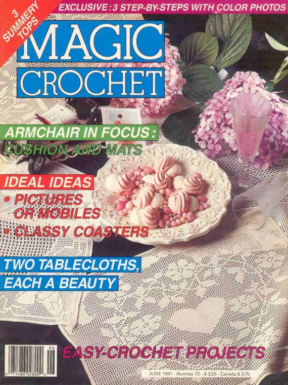 Vintage Crochet Pattern Magazinemagic Crochet 72 June - Etsy