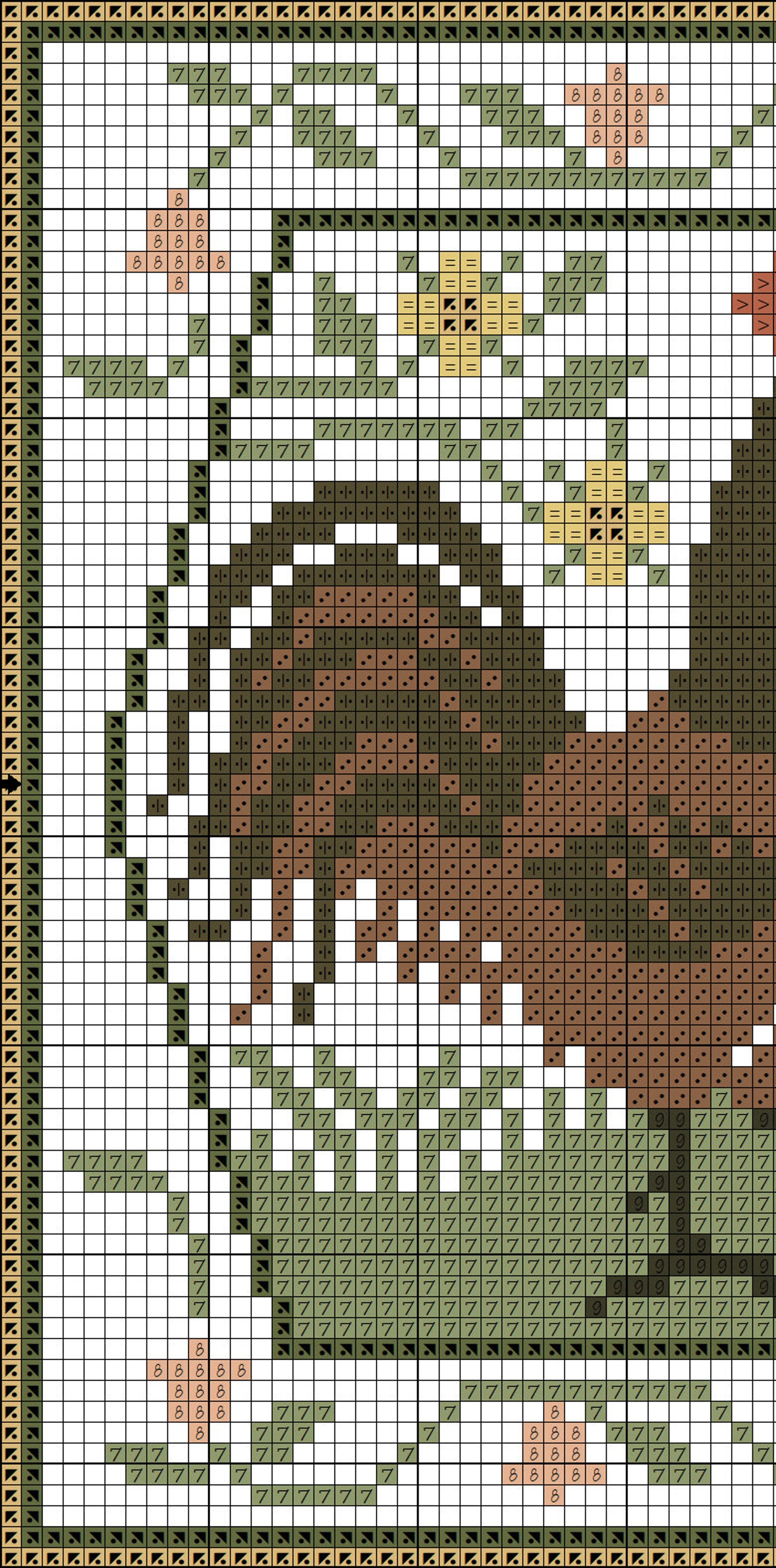 Easter cross stitch patternroosterchickenCross Stitch Etsy