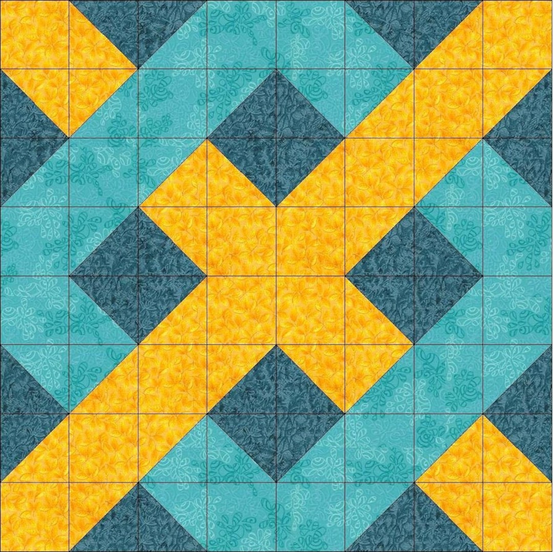 Digital PDF Quilt Block Patternkentucky Chain Quilt Block Patternmodern