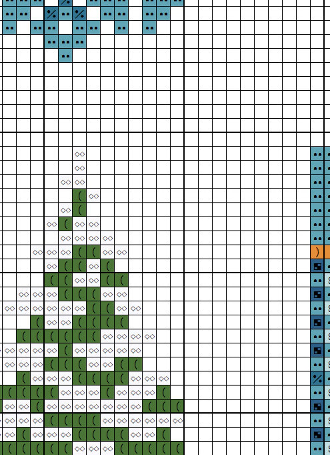 January Cross Stitch Patternjanuary Monthly Sampler Calendar Etsy