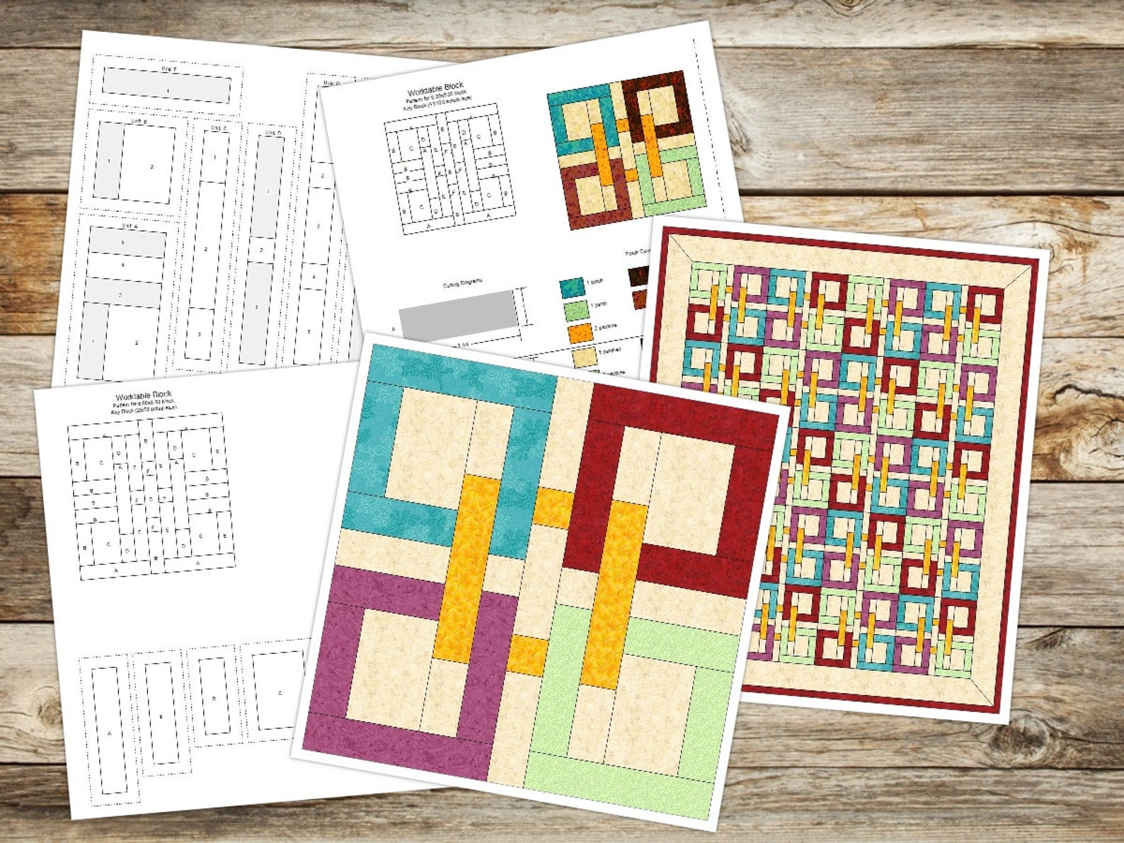Digital PDF Quilt Block Pattern|celtic Squares Quilt Block Pattern ...