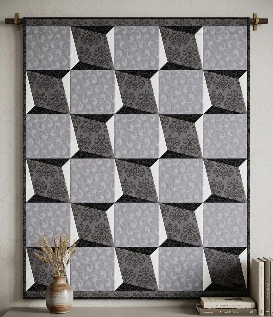 Digital PDF Quilt Block Pattern|3d Illusion (4) Quilt Block Pattern ...
