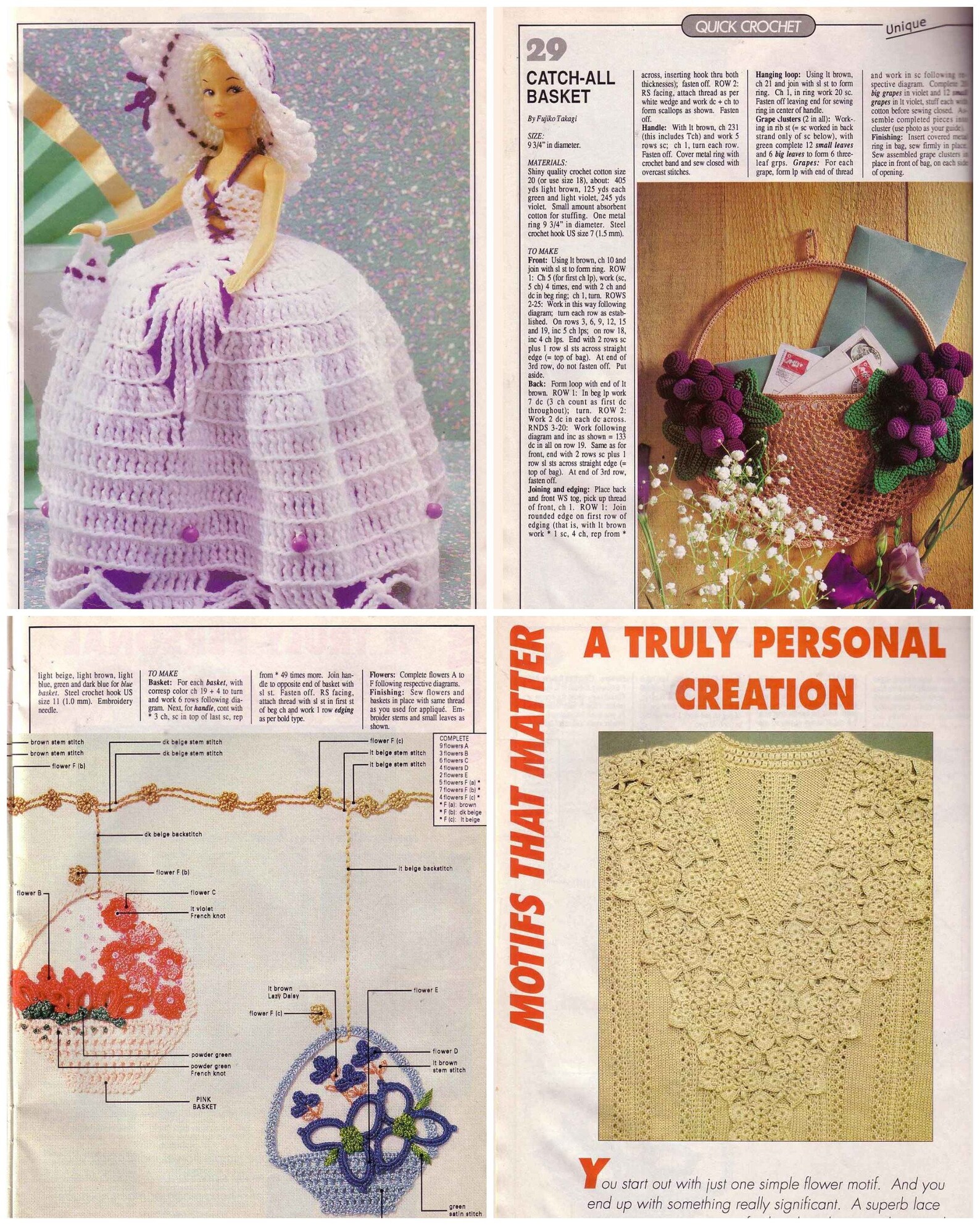 Vintage Crochet Pattern Magazine|magic Crochet #93 December 1994|33 ...