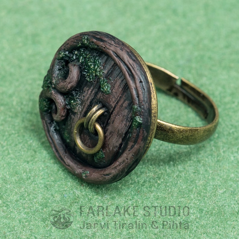 Forest Fairy door Adjustable Ring Woodland Nature inspired Etsy