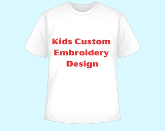Custom embroidery T-shirt and sweater design for children