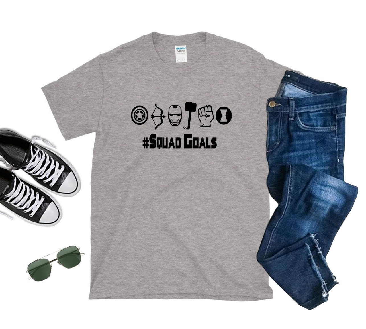 Image of Avengers Squad Goals Tshirt, Avengers, Marvel Tshirt, Squad Avengers