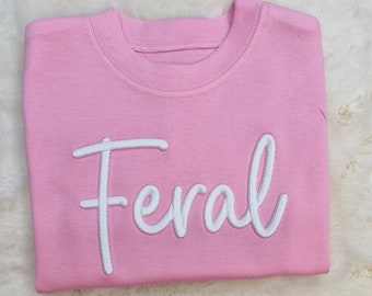 Adult Feral T-shirt 3D embroidered