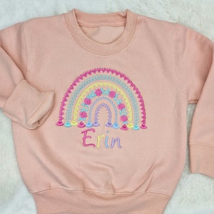 Kids Personalised Sweatshirt, Personalised Embroidered sweatshirt, Kids personalised jumper