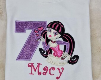 Birthday tshirt, number Birthday top,  number birthday Tshirt, birthday, personalised Tshirt