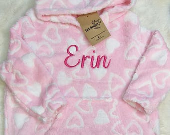 kids Personalised Embroidered oversized Hoodie, Personalised Hoody, kids oversized hoodie