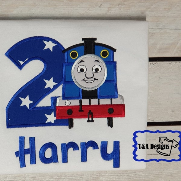 Thomas the train Birthday Tshirt, Personalised Thomas the train tshirt ,  Thomas the train birthday party,  birthday outfit