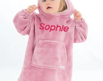 Kids Personalised Embroidered Hoodie, Personalised Hoody, kids oversized hoodie