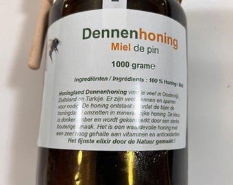 Miel de pin Honingland - miel pur et brut d'Allemagne et d'Autriche - 1000 grammes