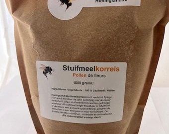 Grains de pollen, pollen de fleurs. Complément alimentaire 1000 grammes.