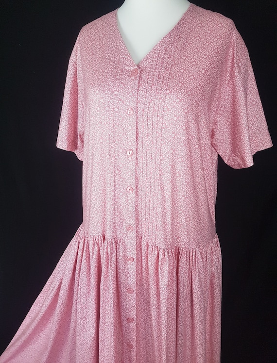 Laura Ashley Vintage Pink Summer Dress Size UK 18