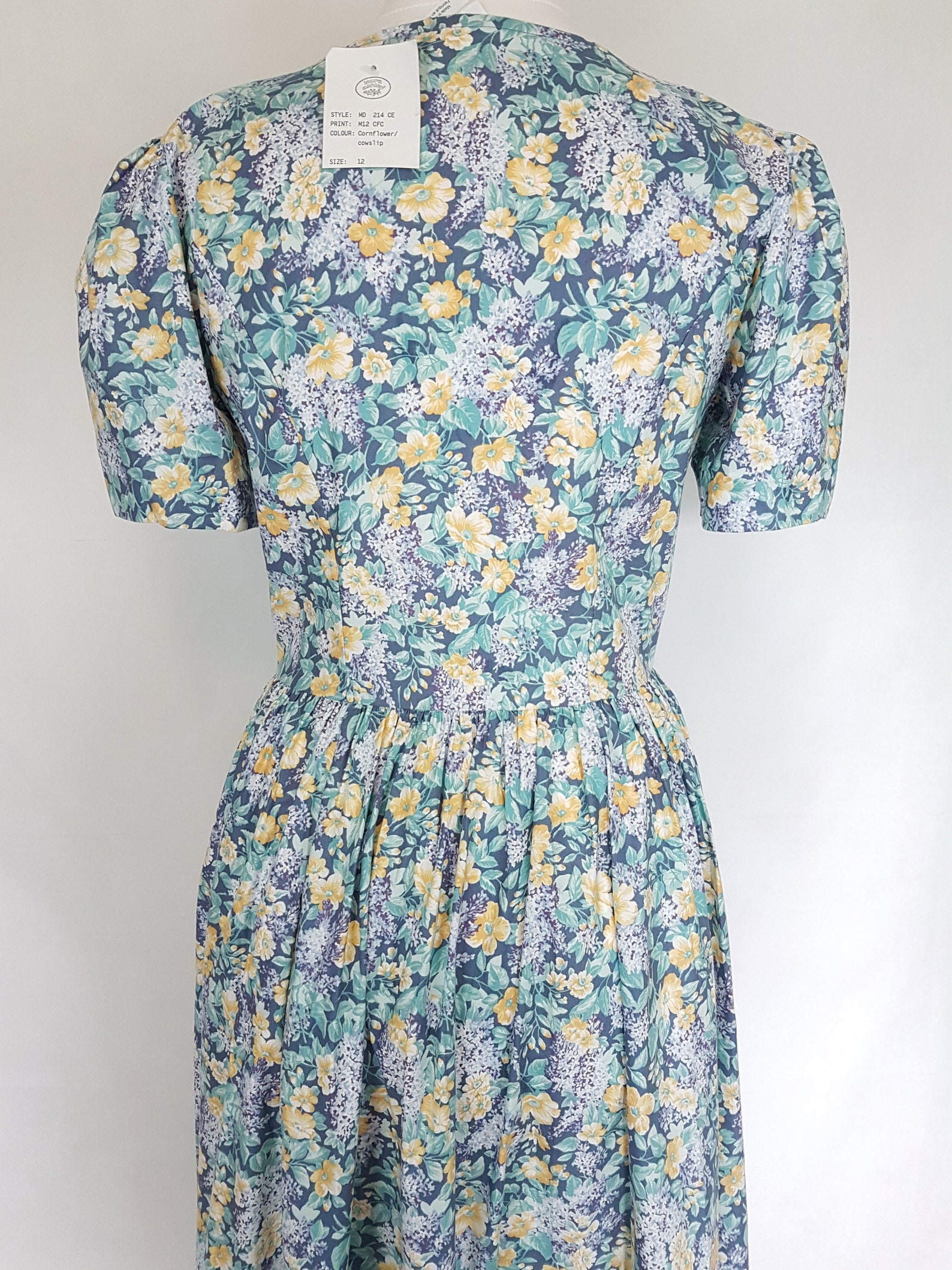 Laura Ashley Size UK 12 Dress Blue Yellow Cornflower Cowslip - Etsy UK