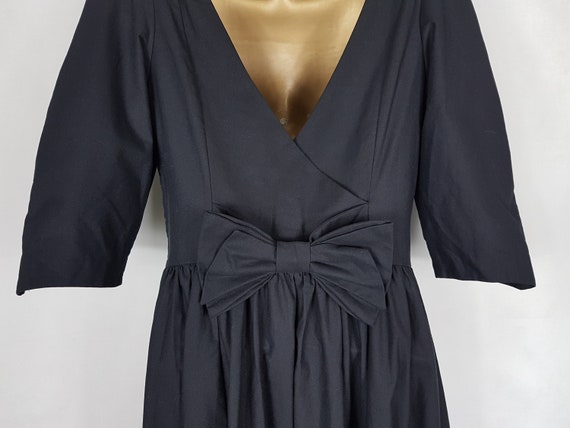 Vintage Laura Ashley Black Dress Size UK 8 10 12 B
