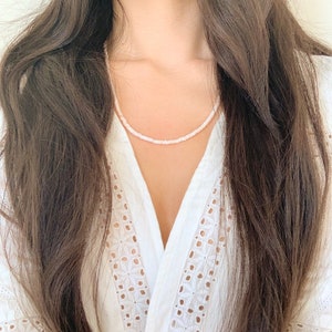 The Natural Pink Heishi Necklace...