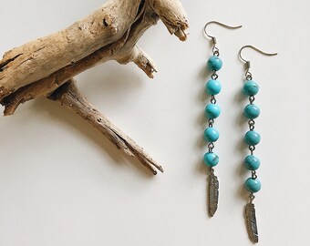 The Turquoise Feather Earrings...