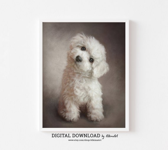 Funny Shaggy Dog Original Art Print Nursery Wall Decor Etsy UK