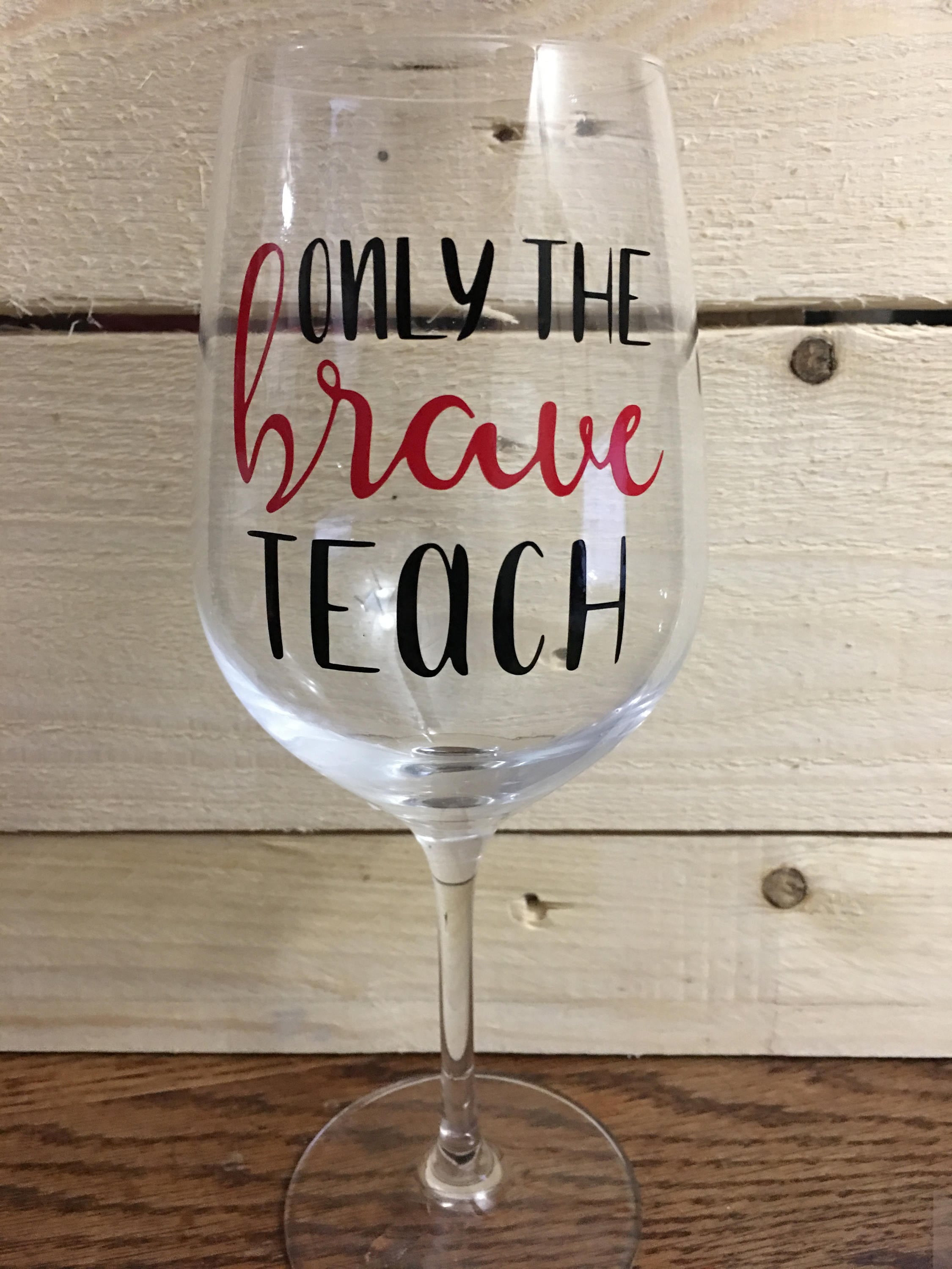 Custom Teacher Wine Glass Personalized Teacher Wine Glass Etsy