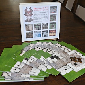 Modular Fortification Castle Tiles, Dungeons and Dragons Battle-map, DnD map, Pathfinder Role-playing Tabletop Terrain Deck