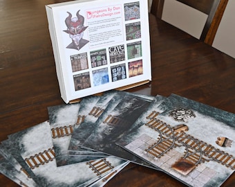 Instant Mine Dungeon Tiles, Dungeons and Dragons Battle-map, DnD map, Pathfinder Role-playing Tabletop Deck