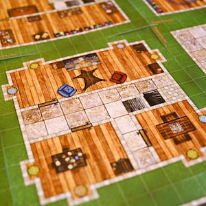 Towers And Sewer Dungeon Tiles, Dungeons and Dragons Battle-map, DnD map, Pathfinder Miniature Tabletop Deck - DM Gift