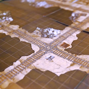 Modular Western Desert And Mine Tiles, Dungeons and Dragons Battle-map, DnD Terrain Tiles, Pathfinder Role-playing Tabletop Deck