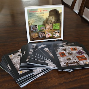 Peças de Masmorra Castle & Keep 3 em 1 - Peças de Terreno Mundial - Dungeons and Dragons - Mapas DnD Impressos - Mapas de Batalha - Presente para Mestre de Masmorras